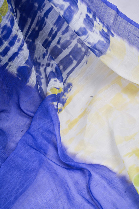 Ready-to-Wear Linen Saree with Zari Border & Printed Design | 1 Minute Saree(HRTW25