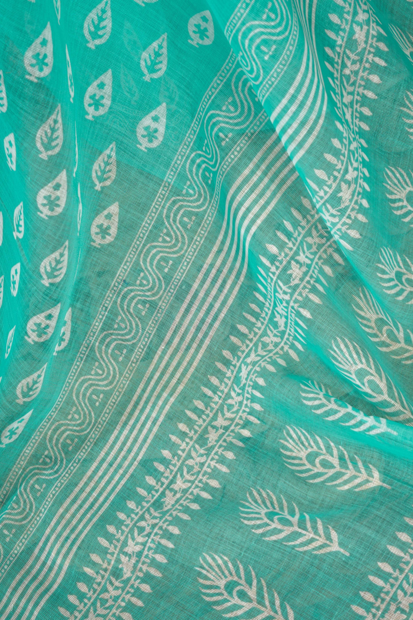 Ready-to-Wear Linen Saree with Zari Border & Printed Design | 1 Minute Saree(HRTW87