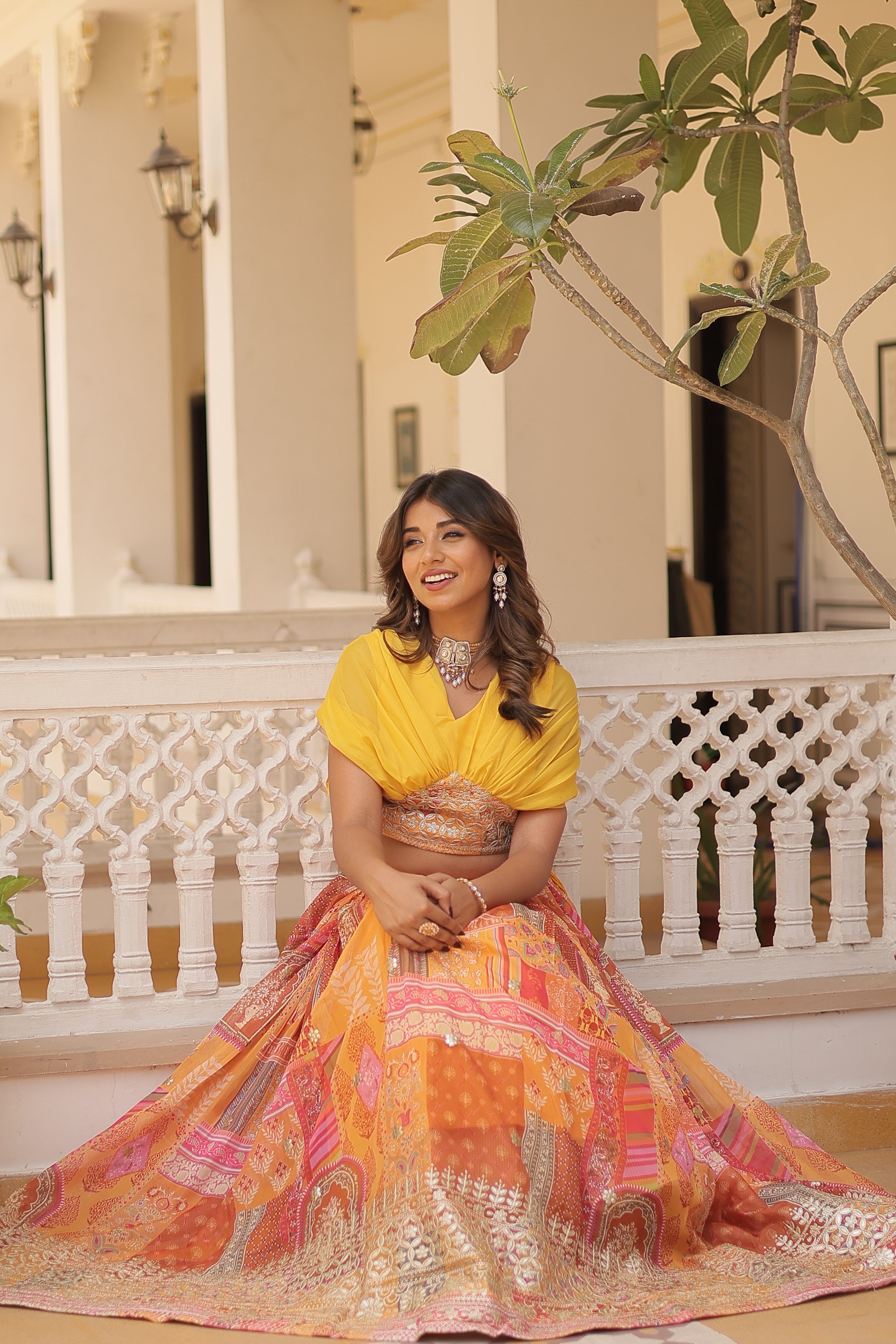 Women’s Yellow Silk Lehenga Choli– Elegant Designer Party Wear (User Can Alter From 38''-44'')