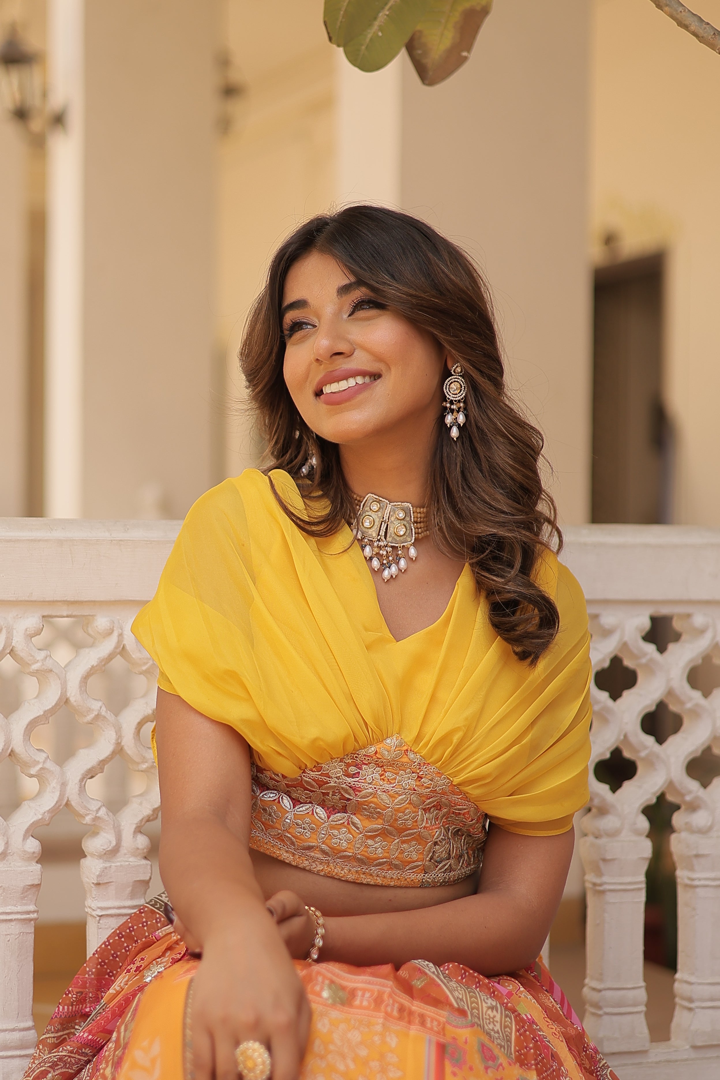 Women’s Yellow Silk Lehenga Choli– Elegant Designer Party Wear (User Can Alter From 38''-44'')