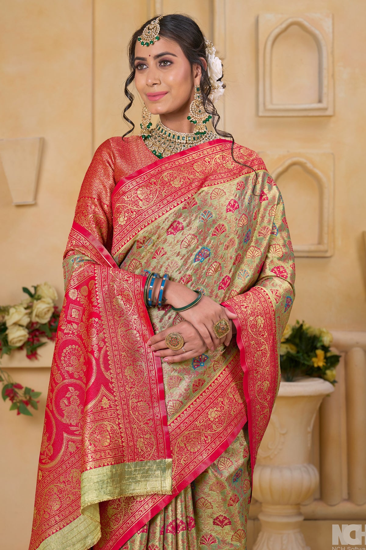 Red Art Silk Saree for Women – Elegant Traditional Ethnic Wear