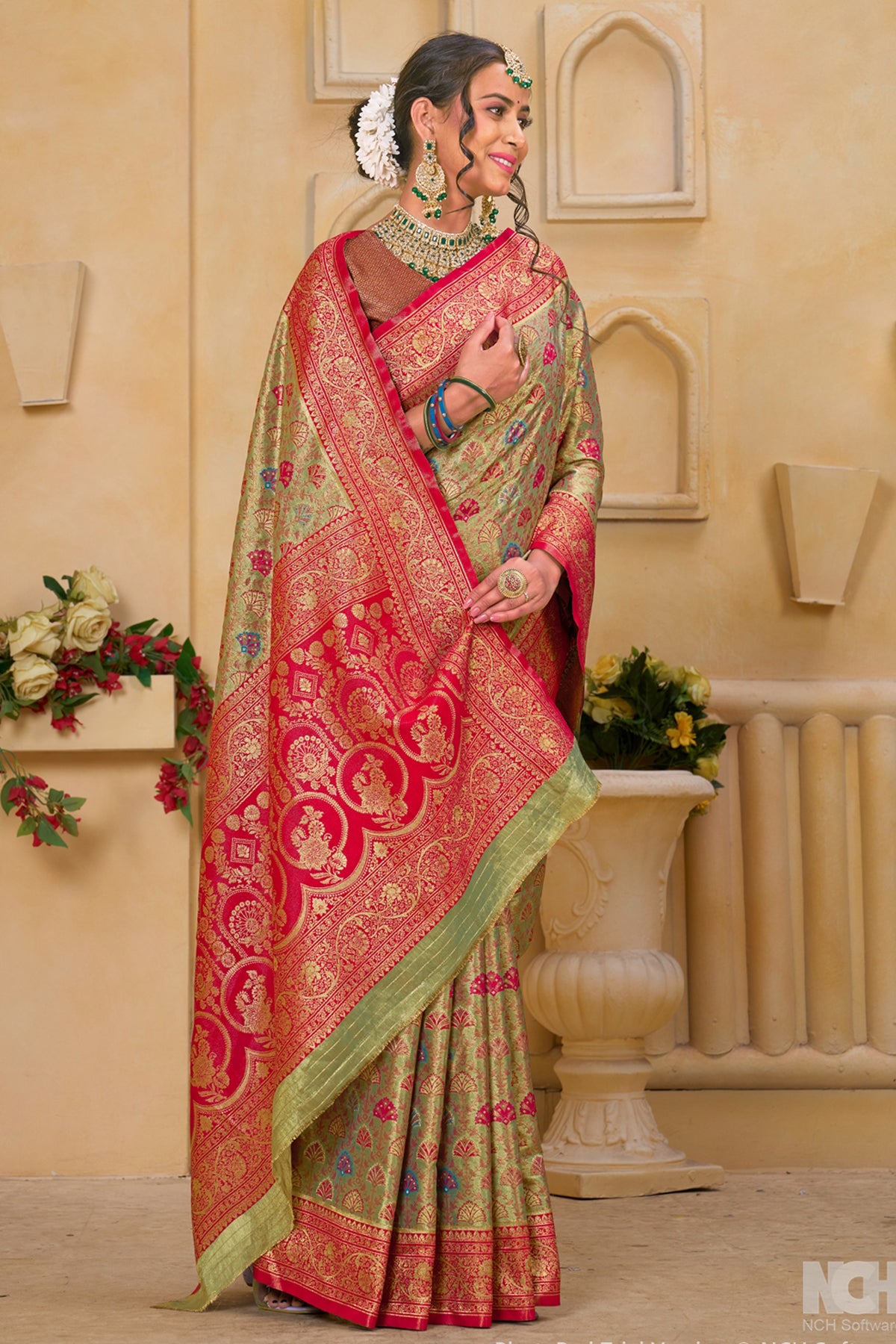 Red Art Silk Saree for Women – Elegant Traditional Ethnic Wear