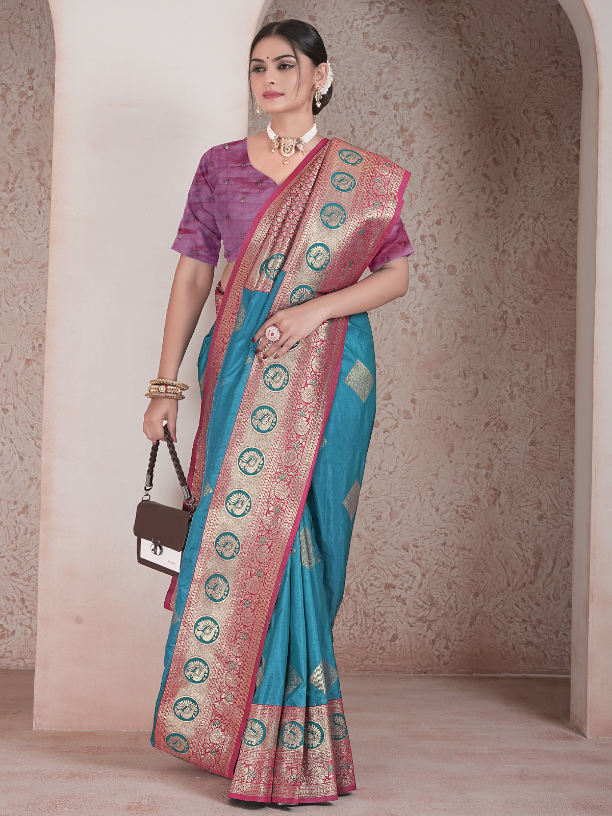 Rama Art Silk Saree for Women – Elegant & Stylish Ethnic Wear