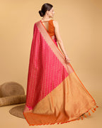 Pink Banarasi Saree – Lightweight Elegance for Weddings & Festive Celebrations