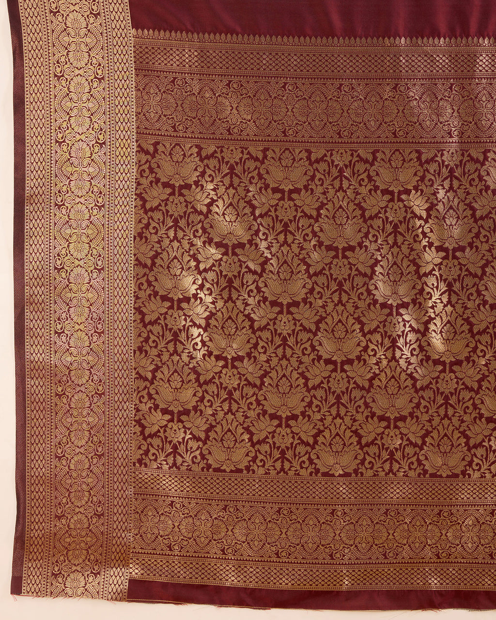 Maroon Banarasi Elegance Made Easy – Soft, Breathable Sarees for Wedding Glam