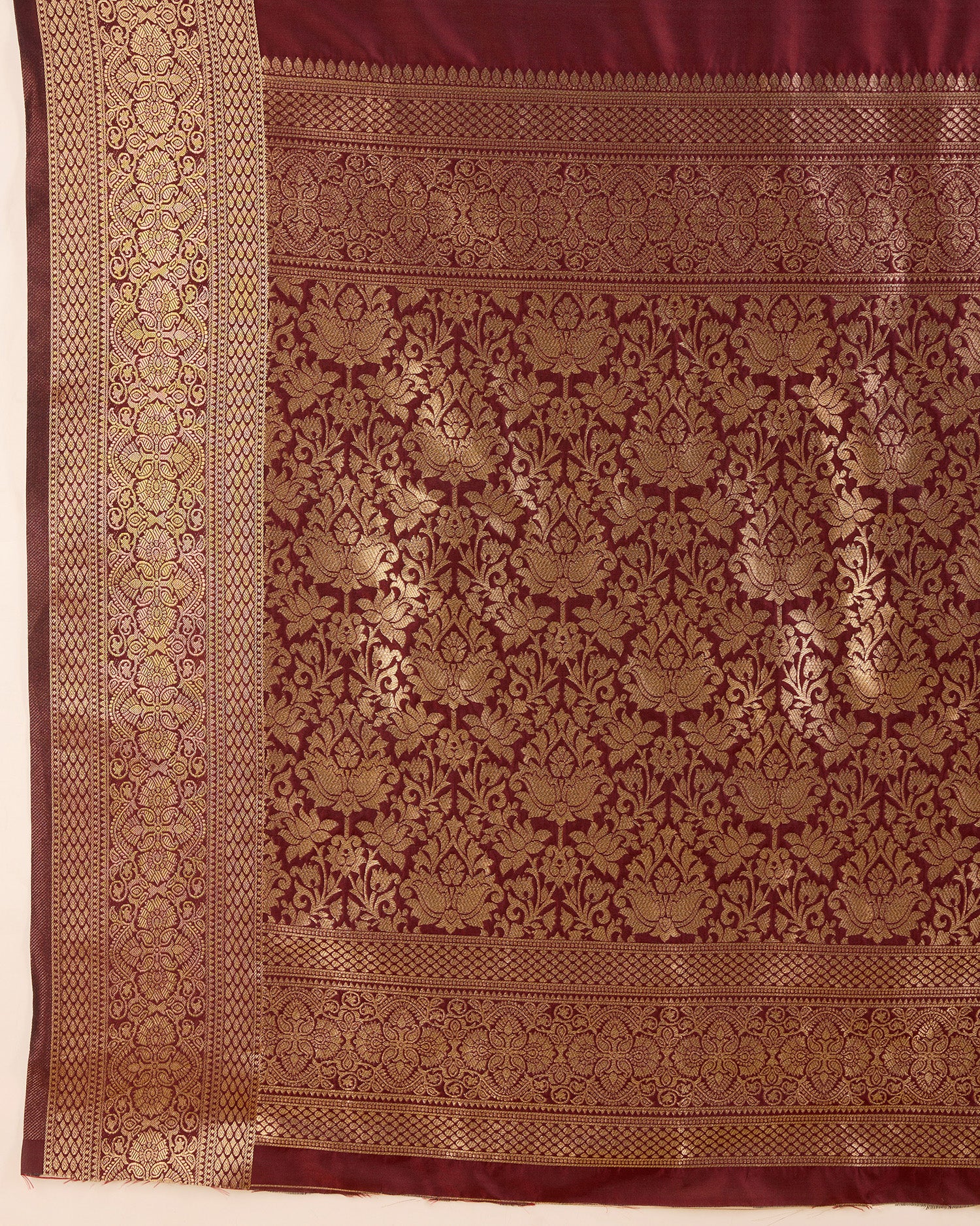 Maroon Banarasi Elegance Made Easy – Soft, Breathable Sarees for Wedding Glam