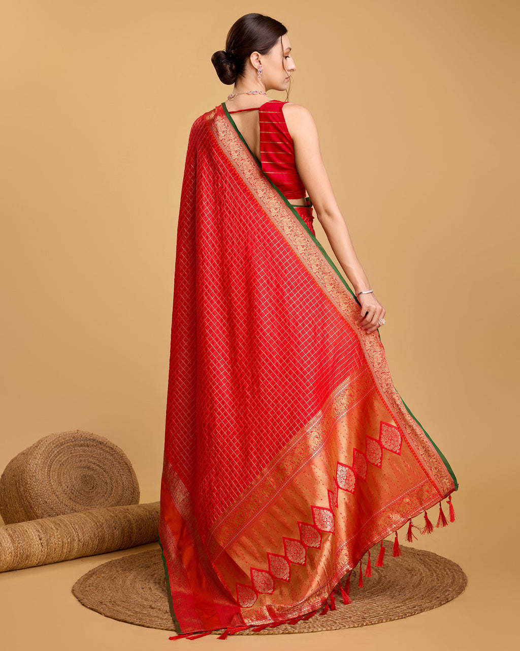 Be Wedding & Festive Ready with Our All-New PURE Jacquard Red Saree Collection
