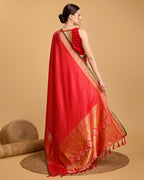 Be Wedding & Festive Ready with Our All-New PURE Jacquard Red Saree Collection