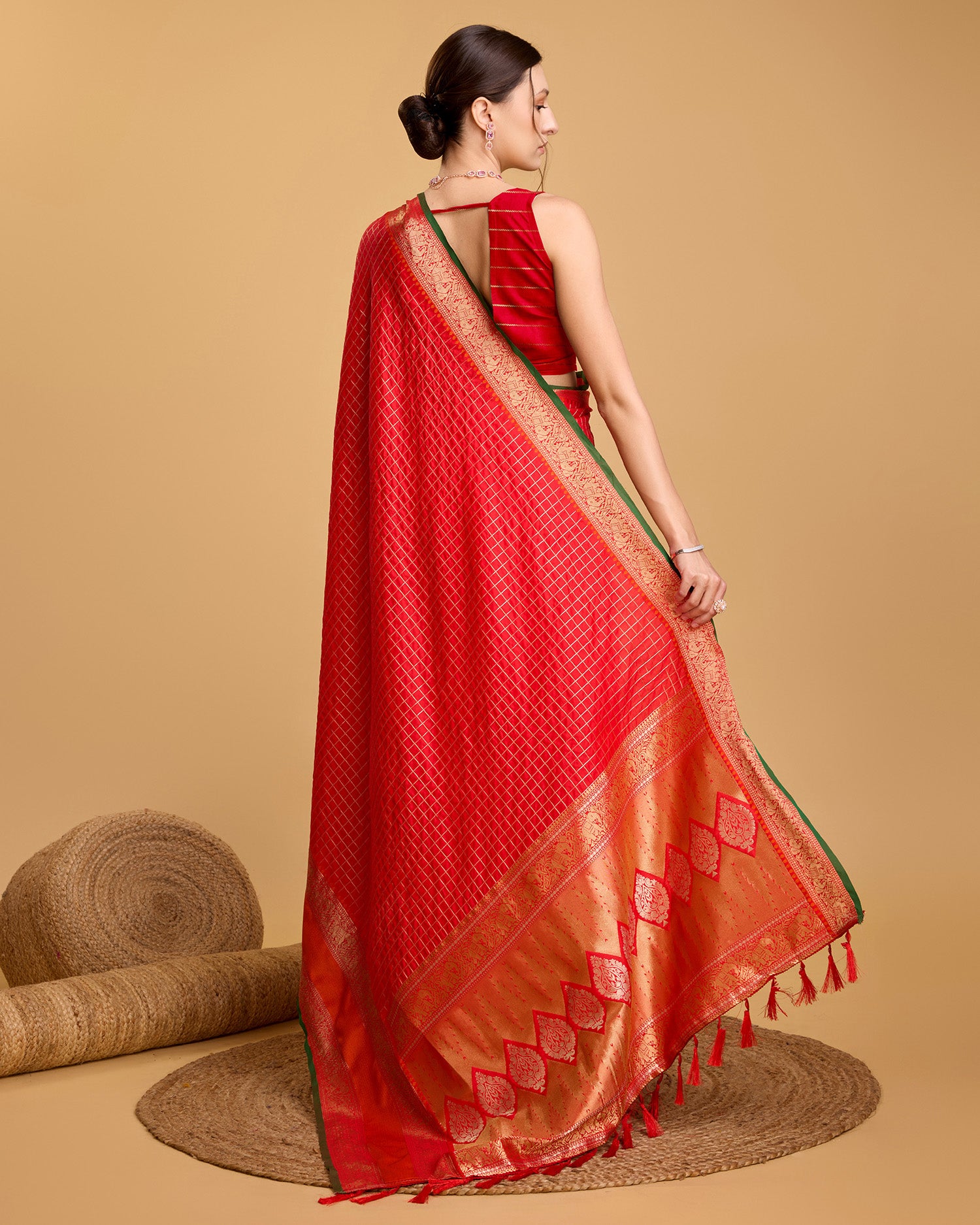 Be Wedding & Festive Ready with Our All-New PURE Jacquard Red Saree Collection