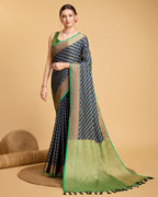 Navy Blue Banarasi Saree – Lightweight Elegance for Weddings & Festive Celebrations
