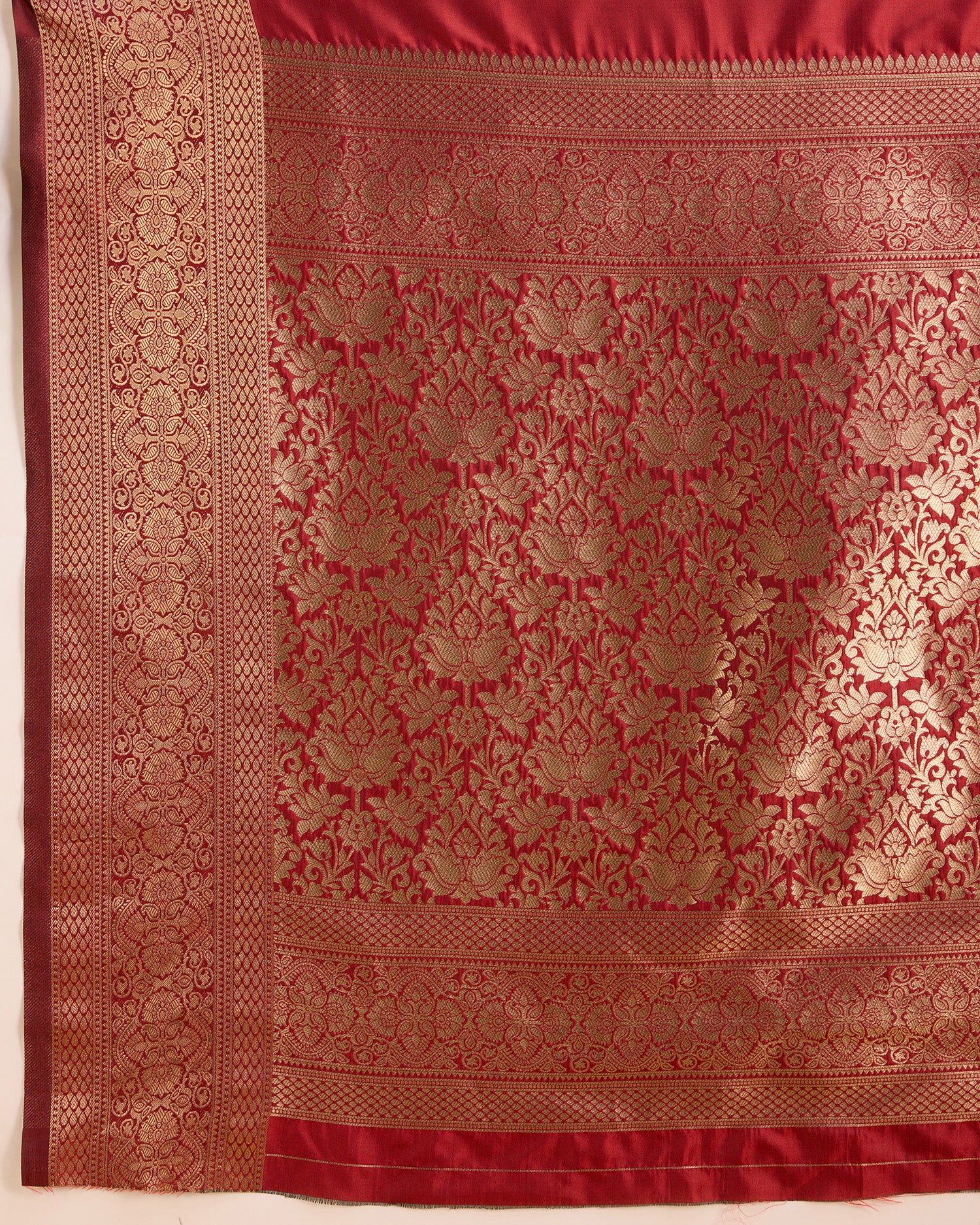 Banarasi Elegance Made Easy – Soft, Breathable Red Sarees for Wedding Glam