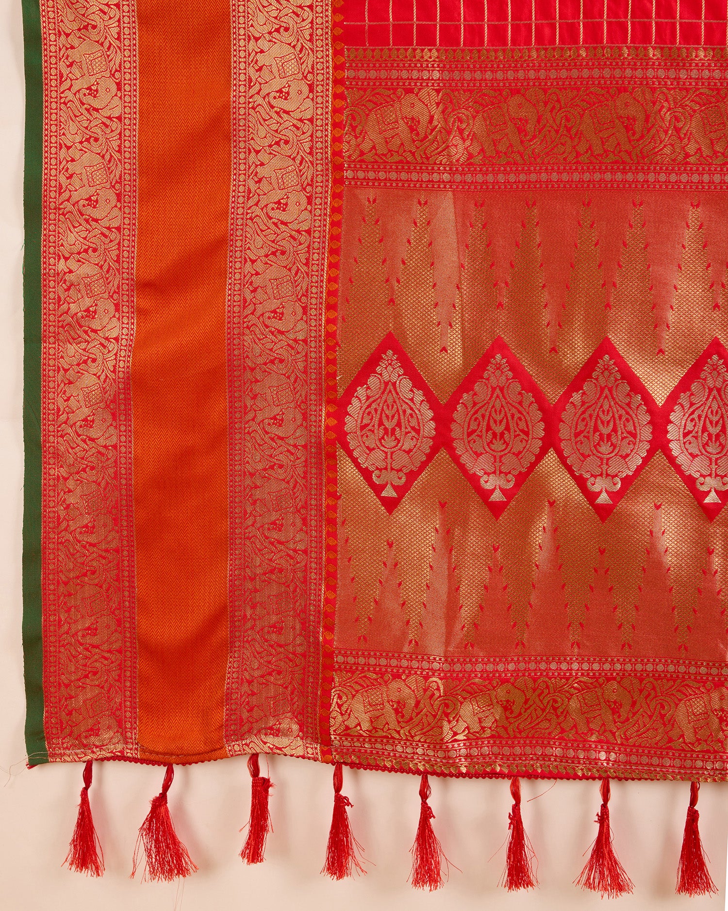 Be Wedding & Festive Ready with Our All-New PURE Jacquard Red Saree Collection