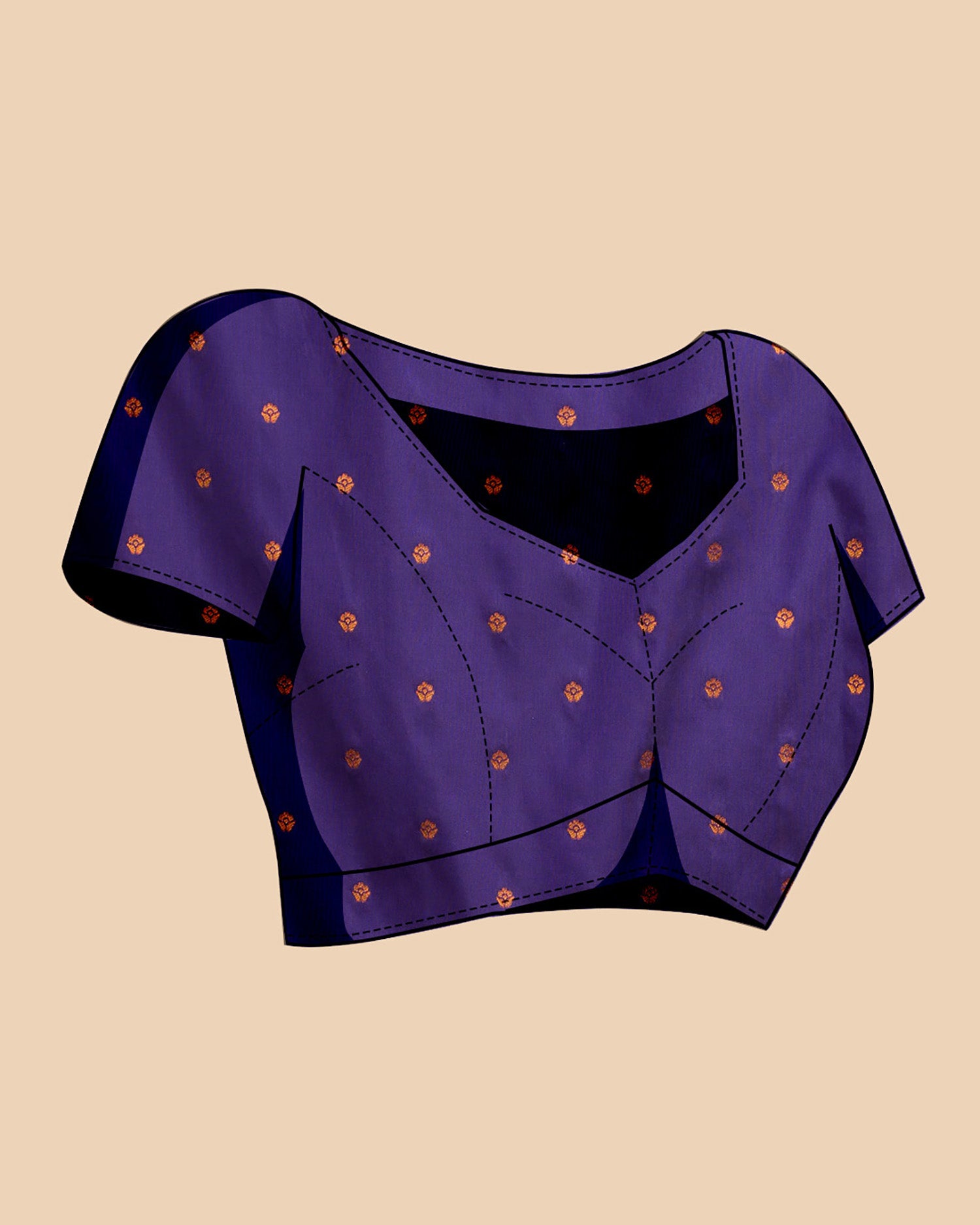 Purple Pure Jacquard Fabric with Sona Chandi Zari – Perfect for Bridal & Festive Ensembles