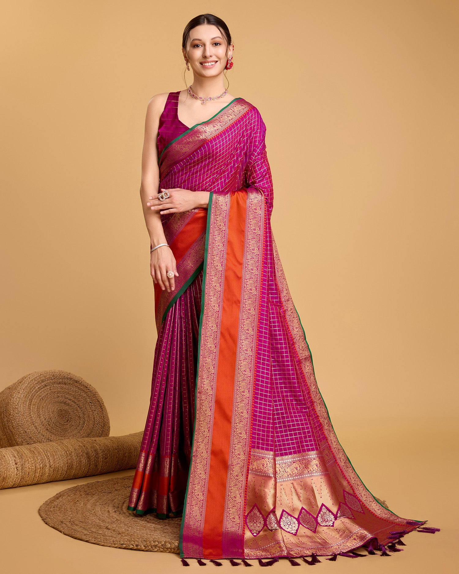 Be Wedding & Festive Ready with Our All-New PURE Jacquard Pink Saree Collection