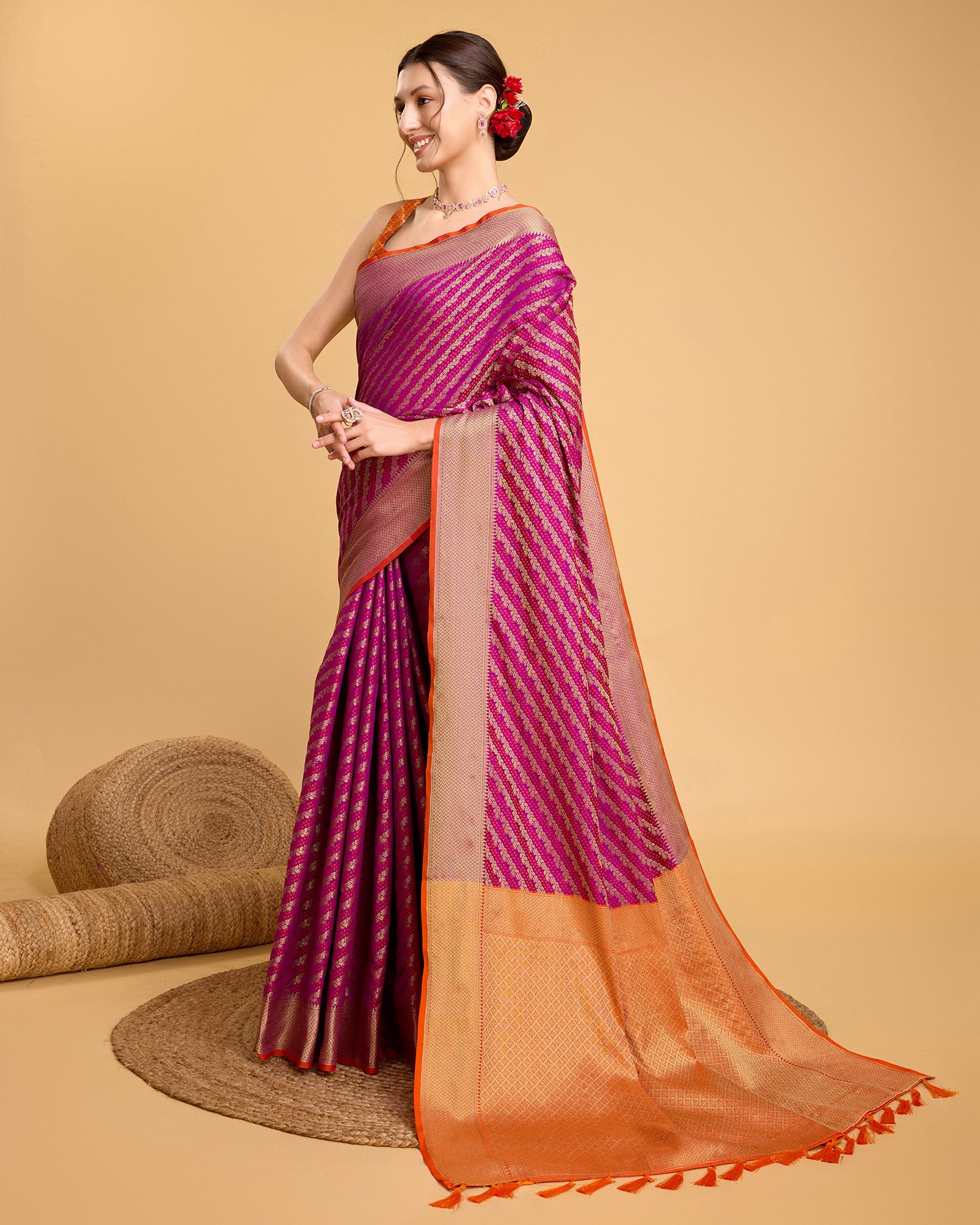 Purple Banarasi Saree – Lightweight Elegance for Weddings & Festive Celebrations