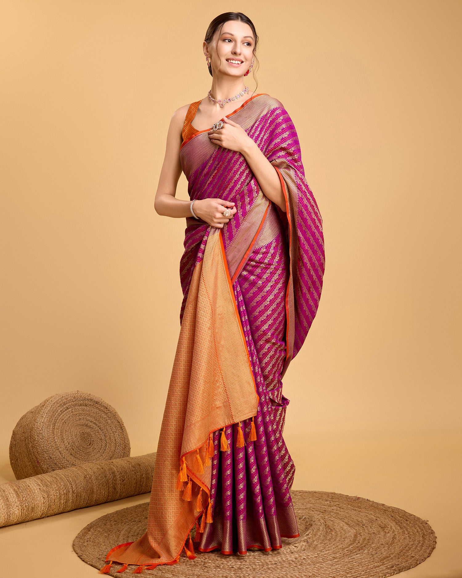 Purple Banarasi Saree – Lightweight Elegance for Weddings & Festive Celebrations