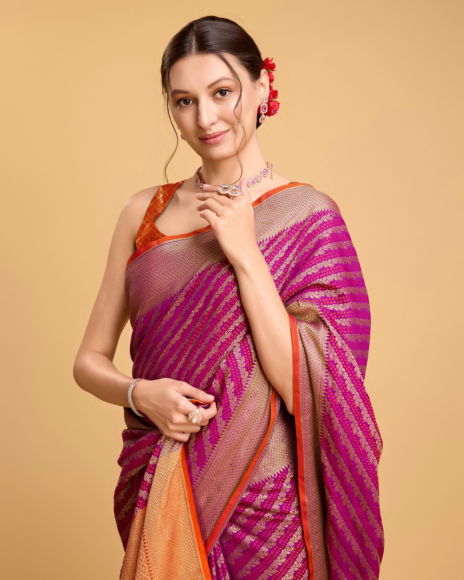 Purple Banarasi Saree – Lightweight Elegance for Weddings & Festive Celebrations