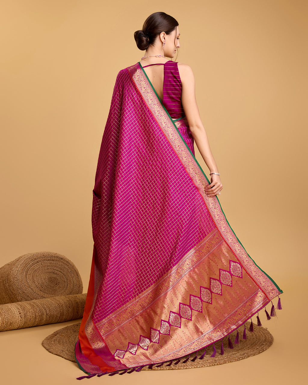 Be Wedding & Festive Ready with Our All-New PURE Jacquard Pink Saree Collection
