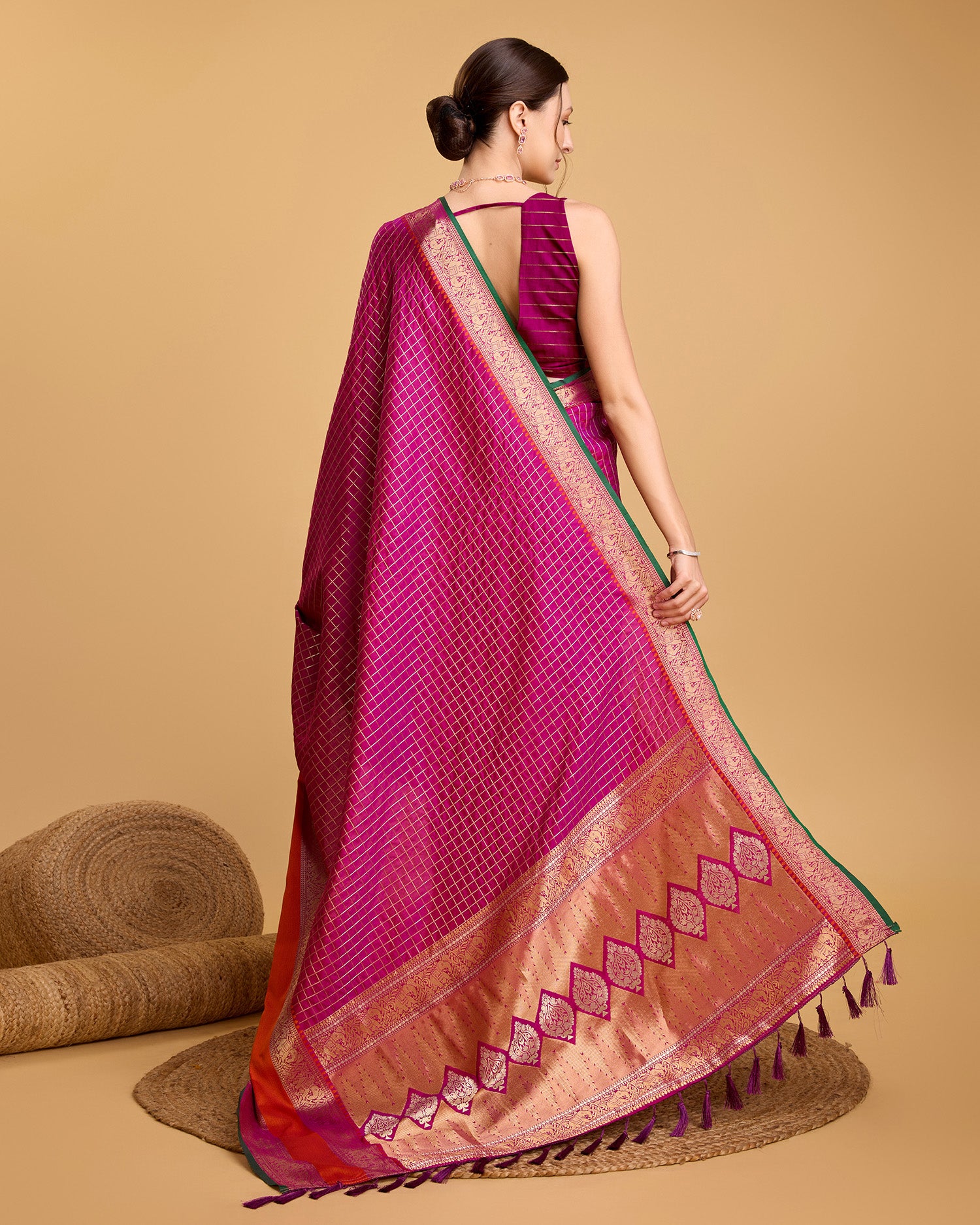 Be Wedding & Festive Ready with Our All-New PURE Jacquard Pink Saree Collection
