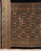 Black Banarasi Elegance Made Easy – Soft, Breathable Sarees for Wedding Glam