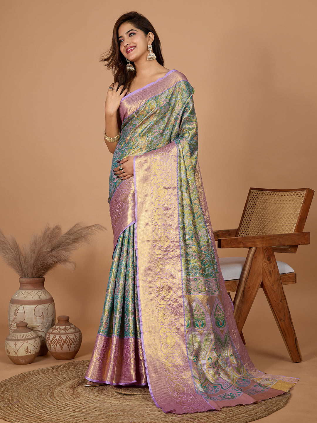 Elegance Redefined: Semi Silk Gold Blue Sarees in Vibrant Shades with Rich Zari Weave