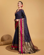 Navy Blue Soft, Stunning & Wedding-Ready: Banarasi Sarees for Every Celebration