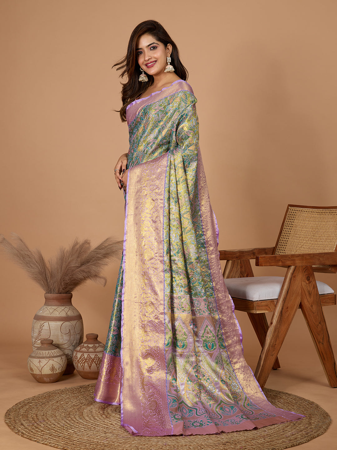 Elegance Redefined: Semi Silk Gold Blue Sarees in Vibrant Shades with Rich Zari Weave