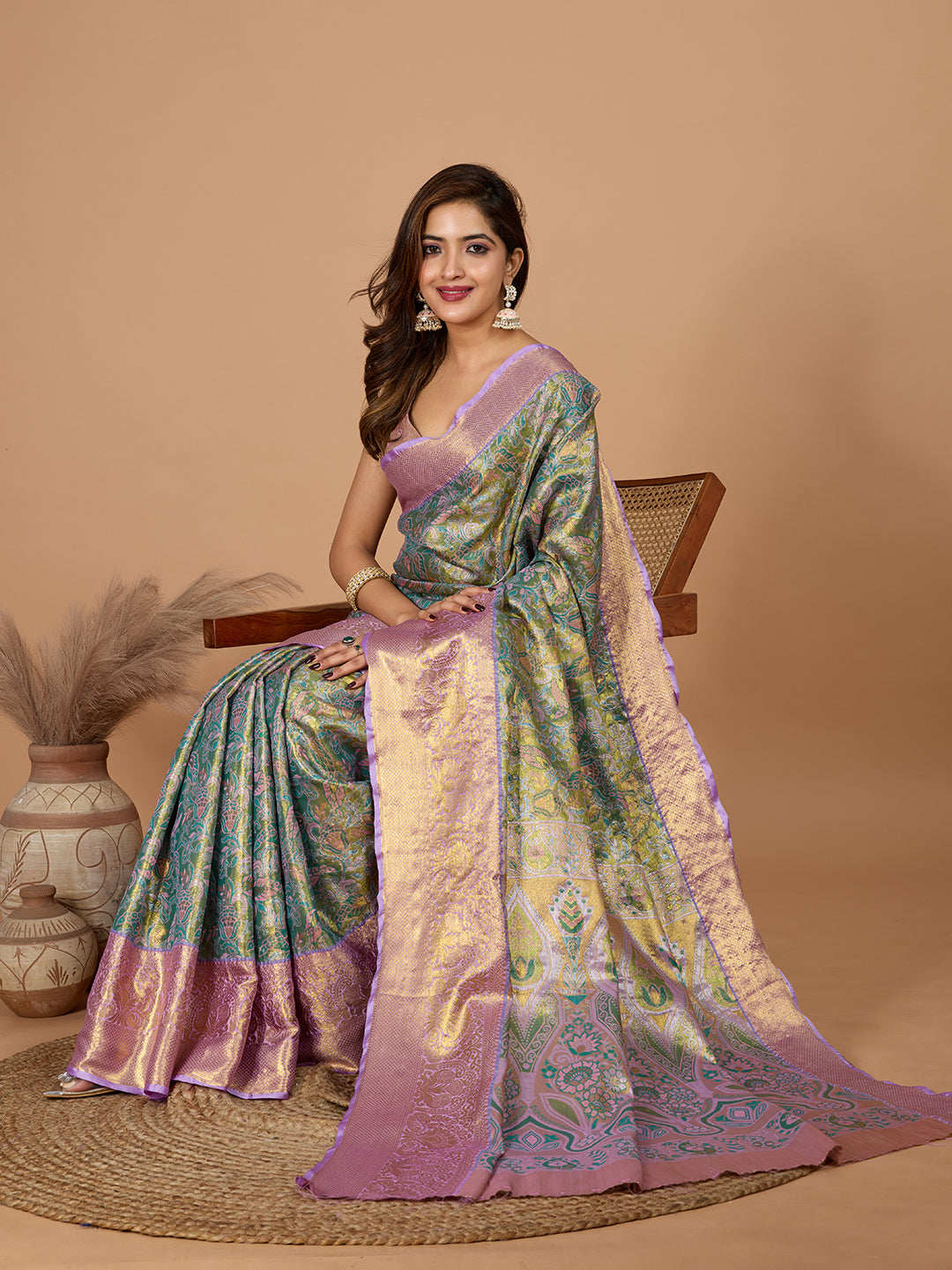 Elegance Redefined: Semi Silk Gold Blue Sarees in Vibrant Shades with Rich Zari Weave