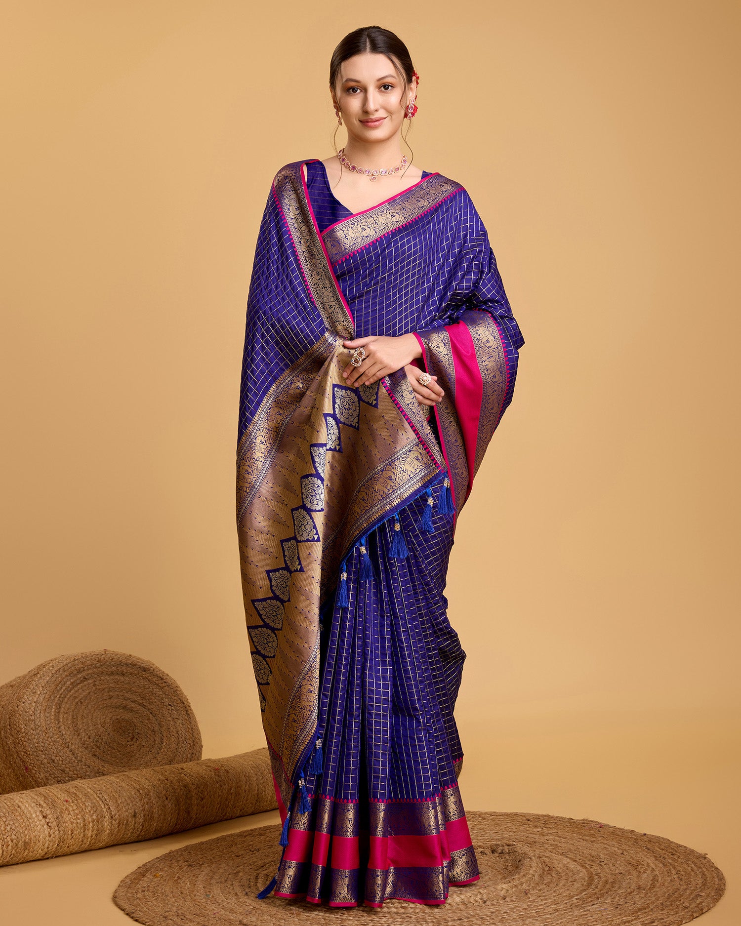 Be Wedding & Festive Ready with Our All-New PURE Jacquard Blue Saree Collection