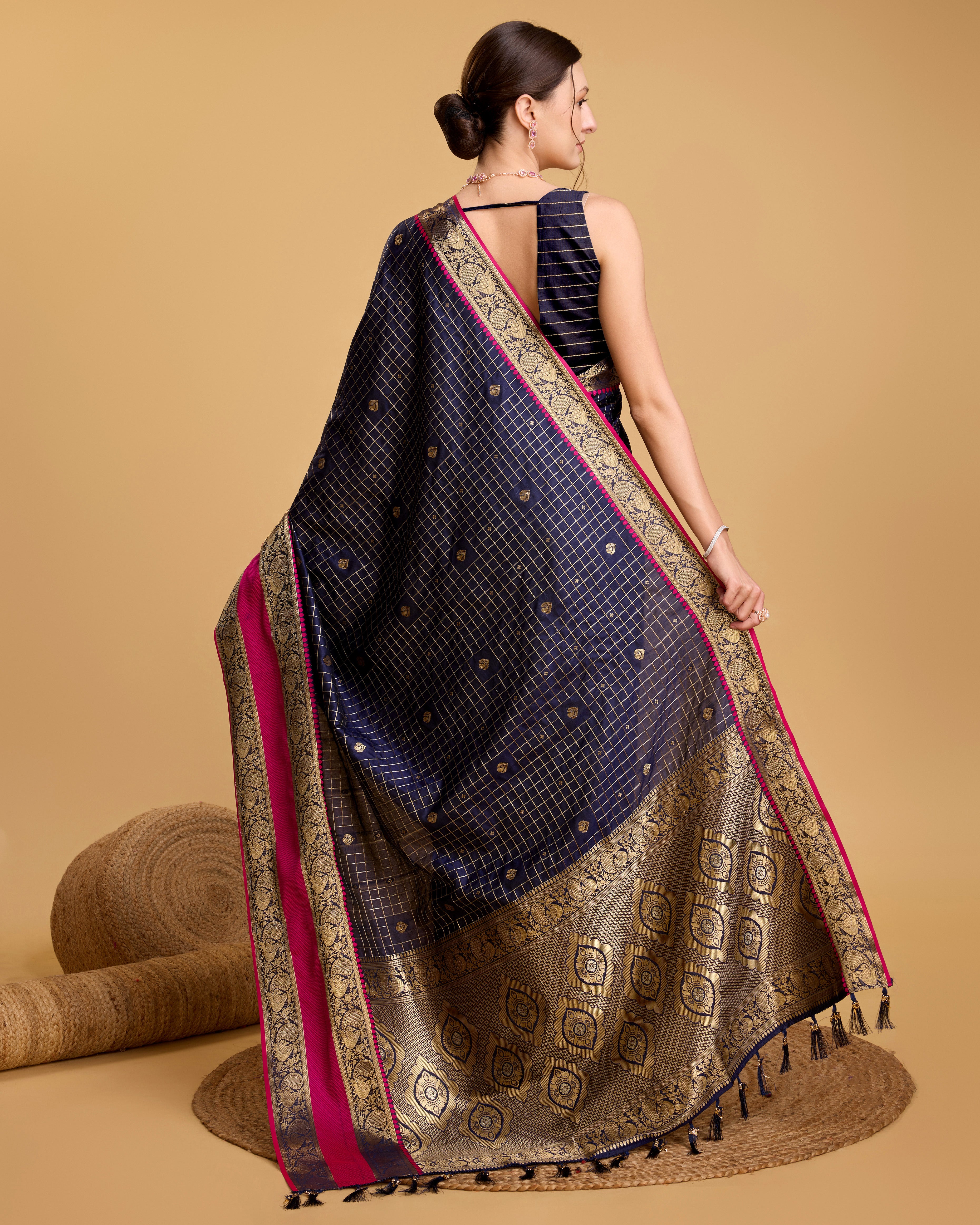 Navy Blue Soft, Stunning & Wedding-Ready: Banarasi Sarees for Every Celebration