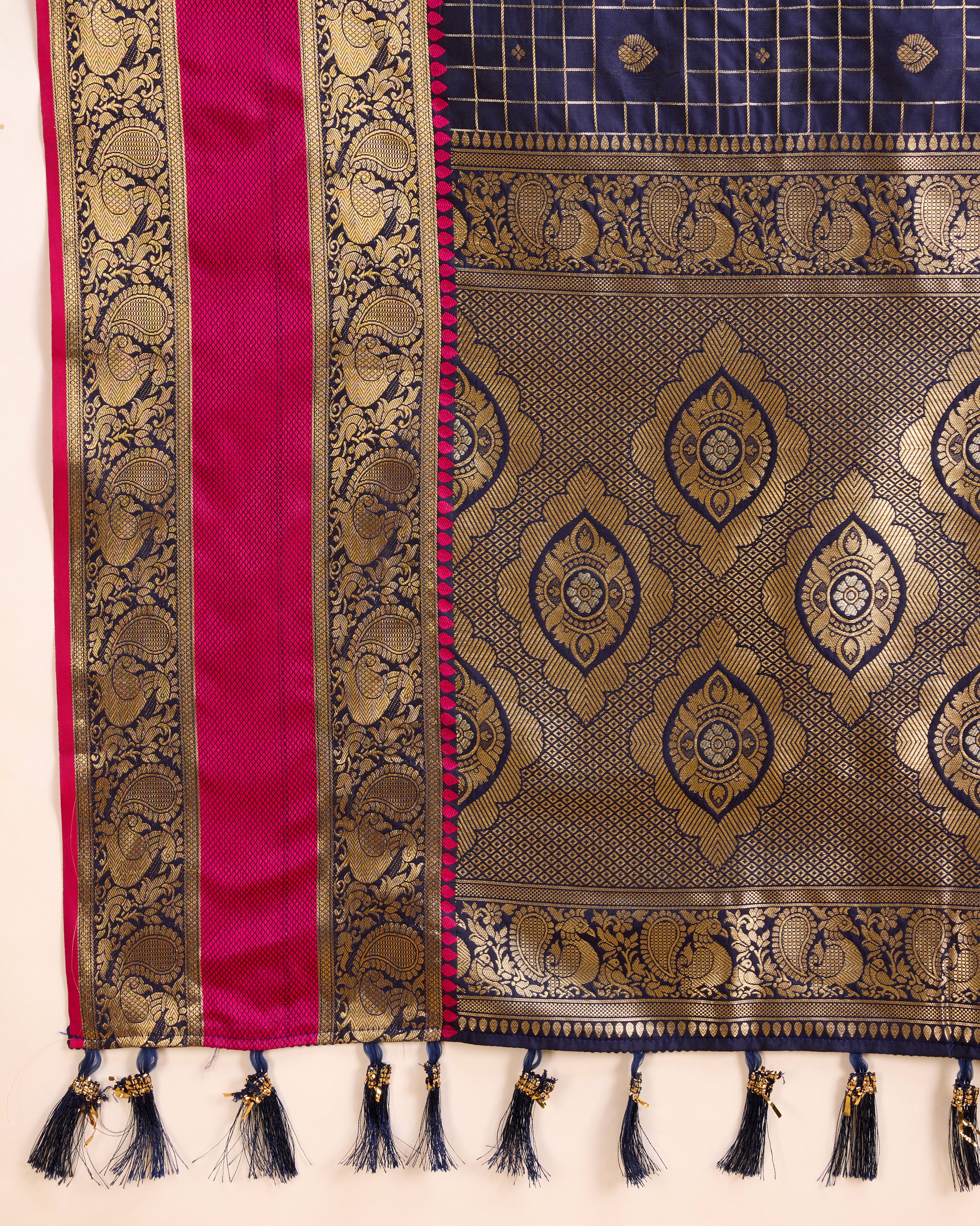Navy Blue Soft, Stunning & Wedding-Ready: Banarasi Sarees for Every Celebration
