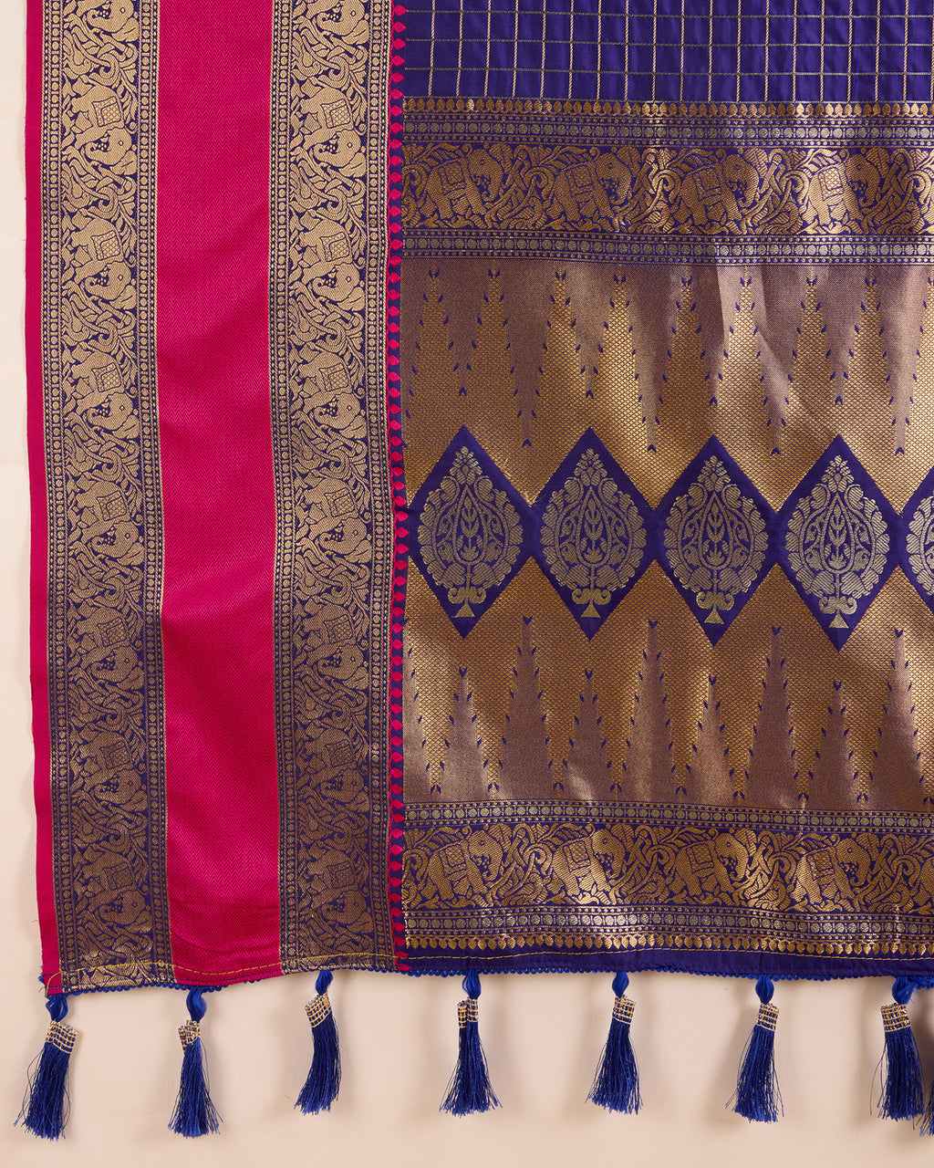 Be Wedding & Festive Ready with Our All-New PURE Jacquard Blue Saree Collection