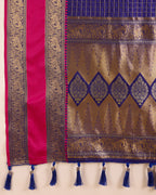 Be Wedding & Festive Ready with Our All-New PURE Jacquard Blue Saree Collection