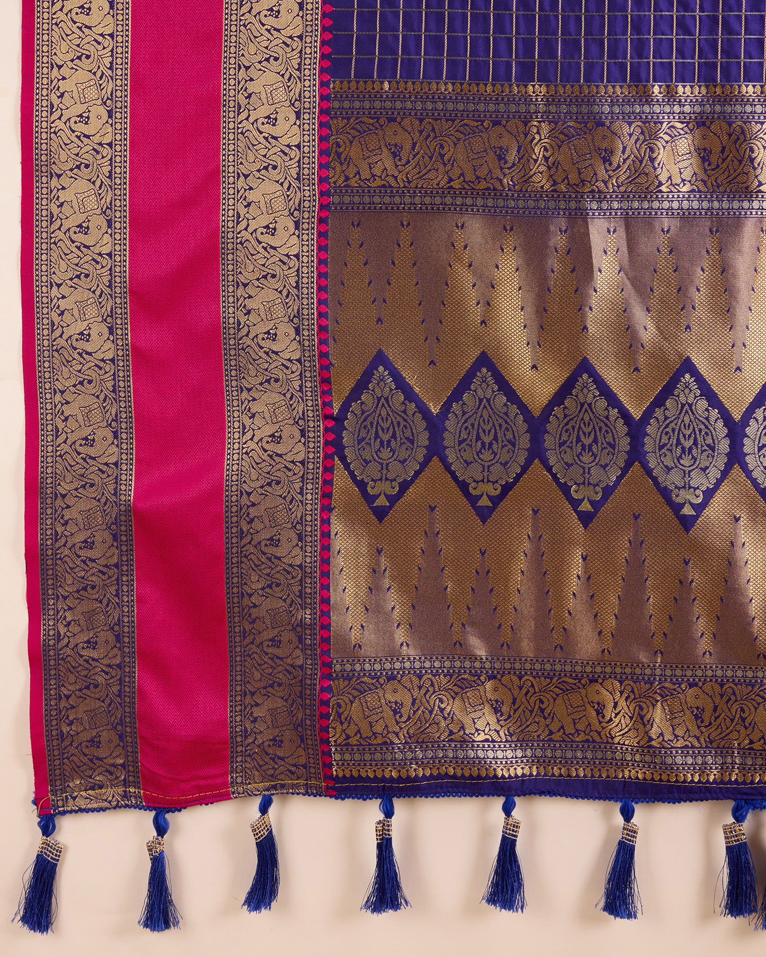 Be Wedding & Festive Ready with Our All-New PURE Jacquard Blue Saree Collection