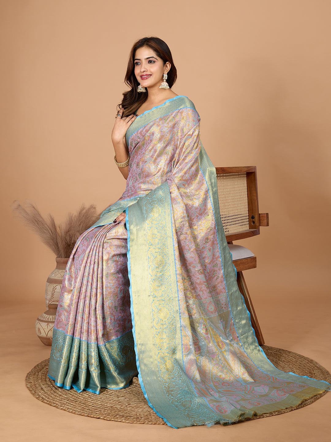 Elegance Redefined: Semi Silk Sky Blue Sarees in Vibrant Shades with Rich Zari Weave