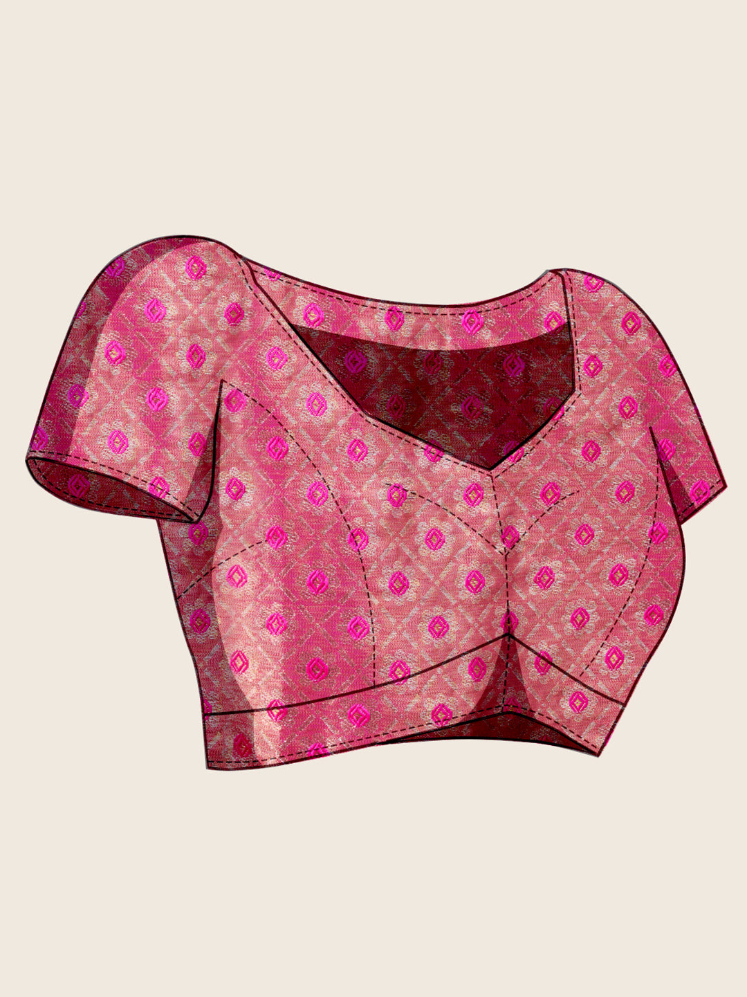 Elegance Redefined: Semi Silk Pink Sarees in Vibrant Shades with Rich Zari Weave