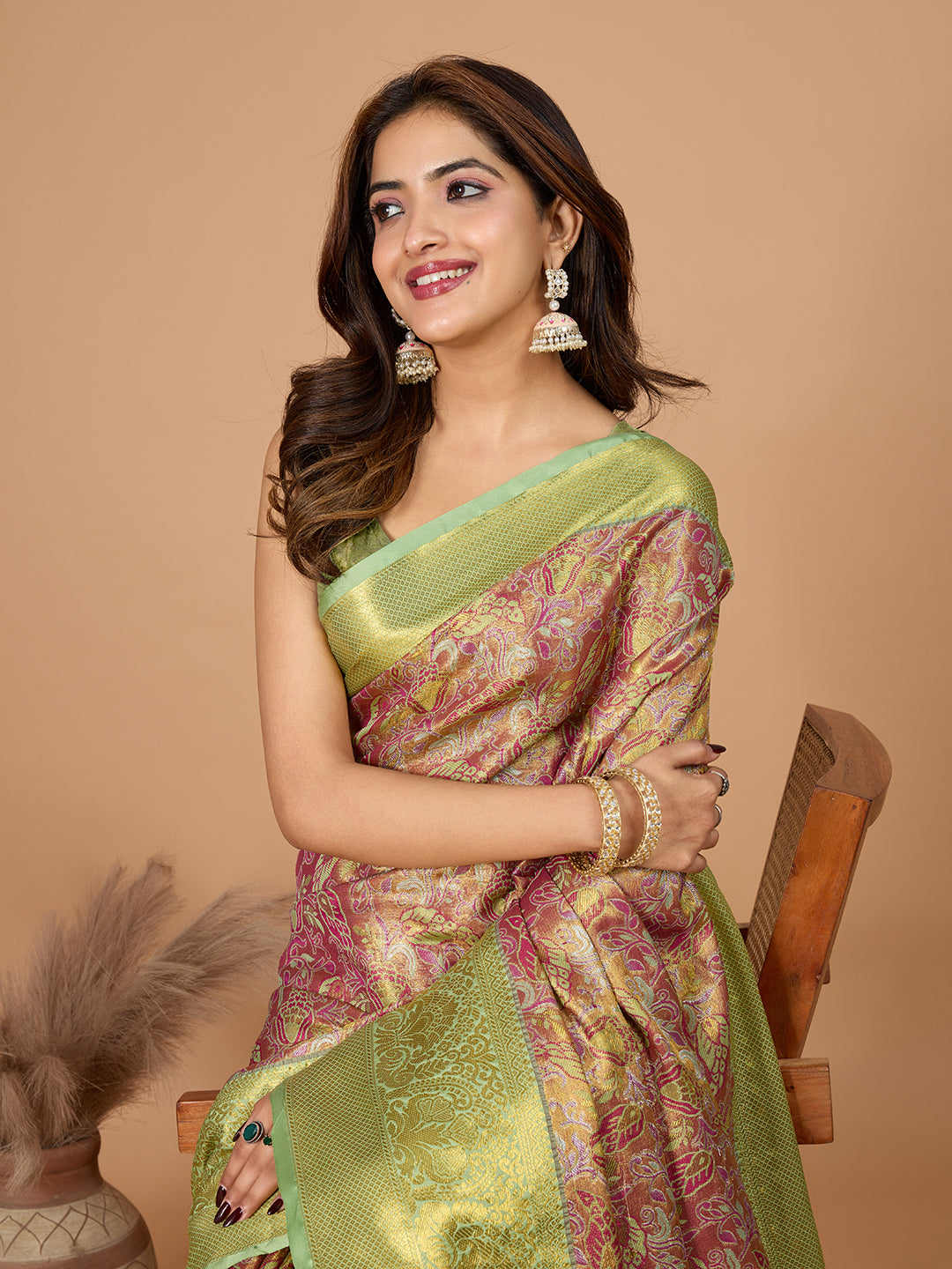 Elegance Redefined: Semi Silk Green Sarees in Vibrant Shades with Rich Zari Weave