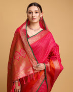 Be Wedding & Festive Ready with Our All-New PURE Jacquard Rani Pink Saree Collection