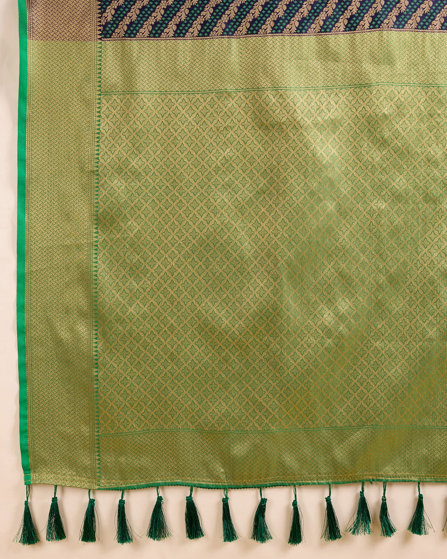 Navy Blue Banarasi Saree – Lightweight Elegance for Weddings & Festive Celebrations