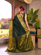 Banarasi Elegance Green Redefined – Light, Luxurious & Perfect for Wedding Shenanigans