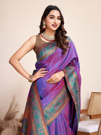 Be Wedding & Festive Ready with Our New PURE Jacquard Purple Saree Collection