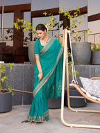Soft, Stylish & Wedding-Perfect: Cotton Blue Sarees for Big & Intimate Weddings