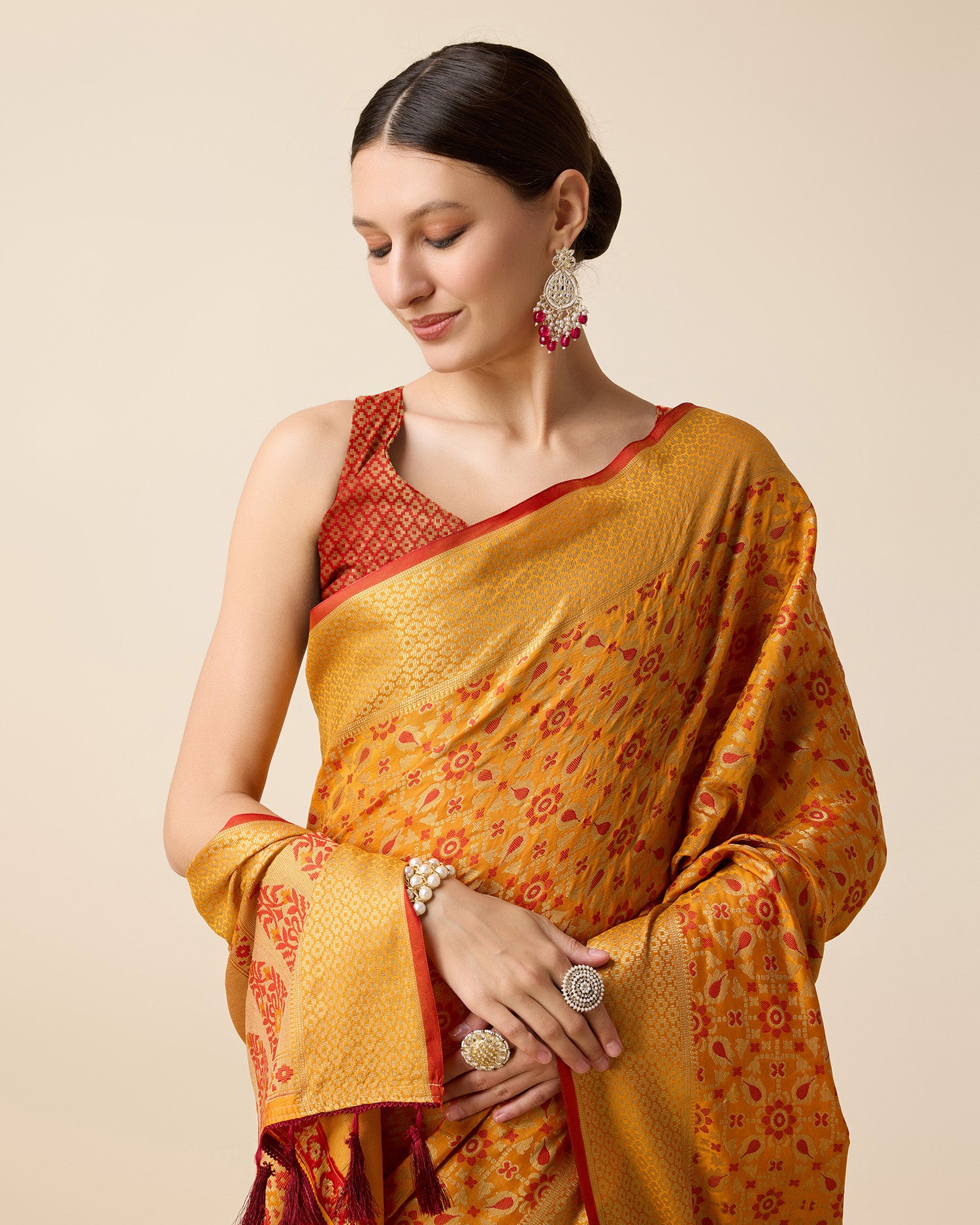 Yellow Traditional Banarasi Silk Saree Perfect for Festive & Wedding Wear