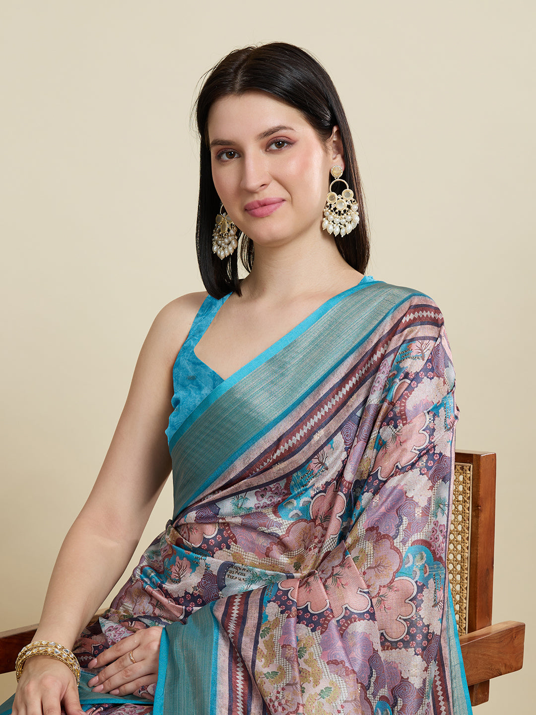 Soft, Breathable & Celebration-Ready: Semi Cotton Sky Blue Sarees with Butti & Jacquard Elegance