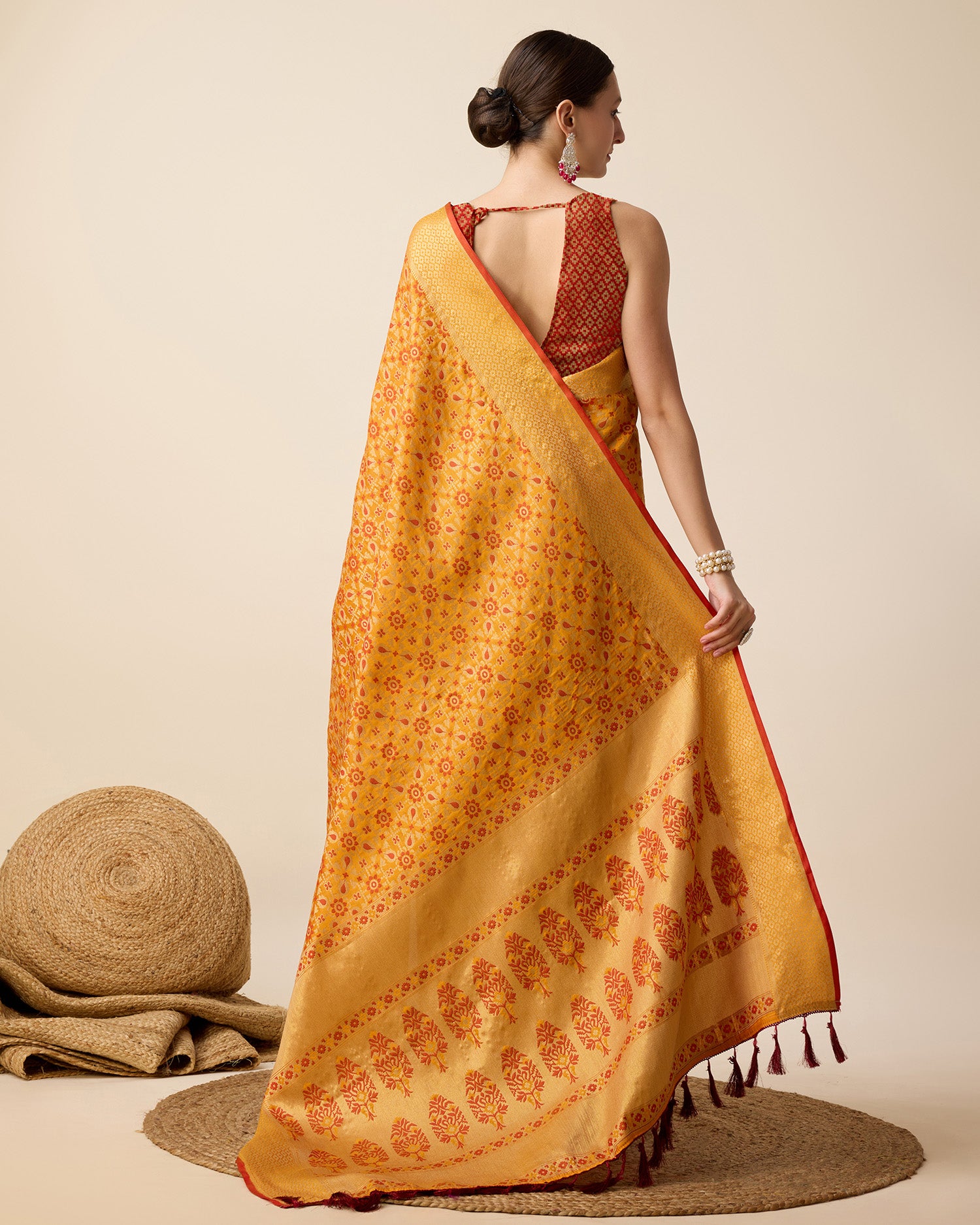 Yellow Traditional Banarasi Silk Saree Perfect for Festive & Wedding Wear