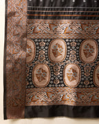 Black Pure Jacquard with Sona Chandi Zari – A Luxe Weave for Wedding & Festive Couture