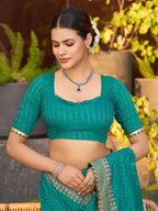 Soft, Stylish & Wedding-Perfect: Cotton Blue Sarees for Big & Intimate Weddings
