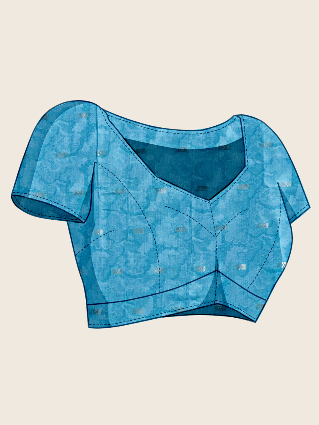 Soft, Breathable & Celebration-Ready: Semi Cotton Sky Blue Sarees with Butti & Jacquard Elegance
