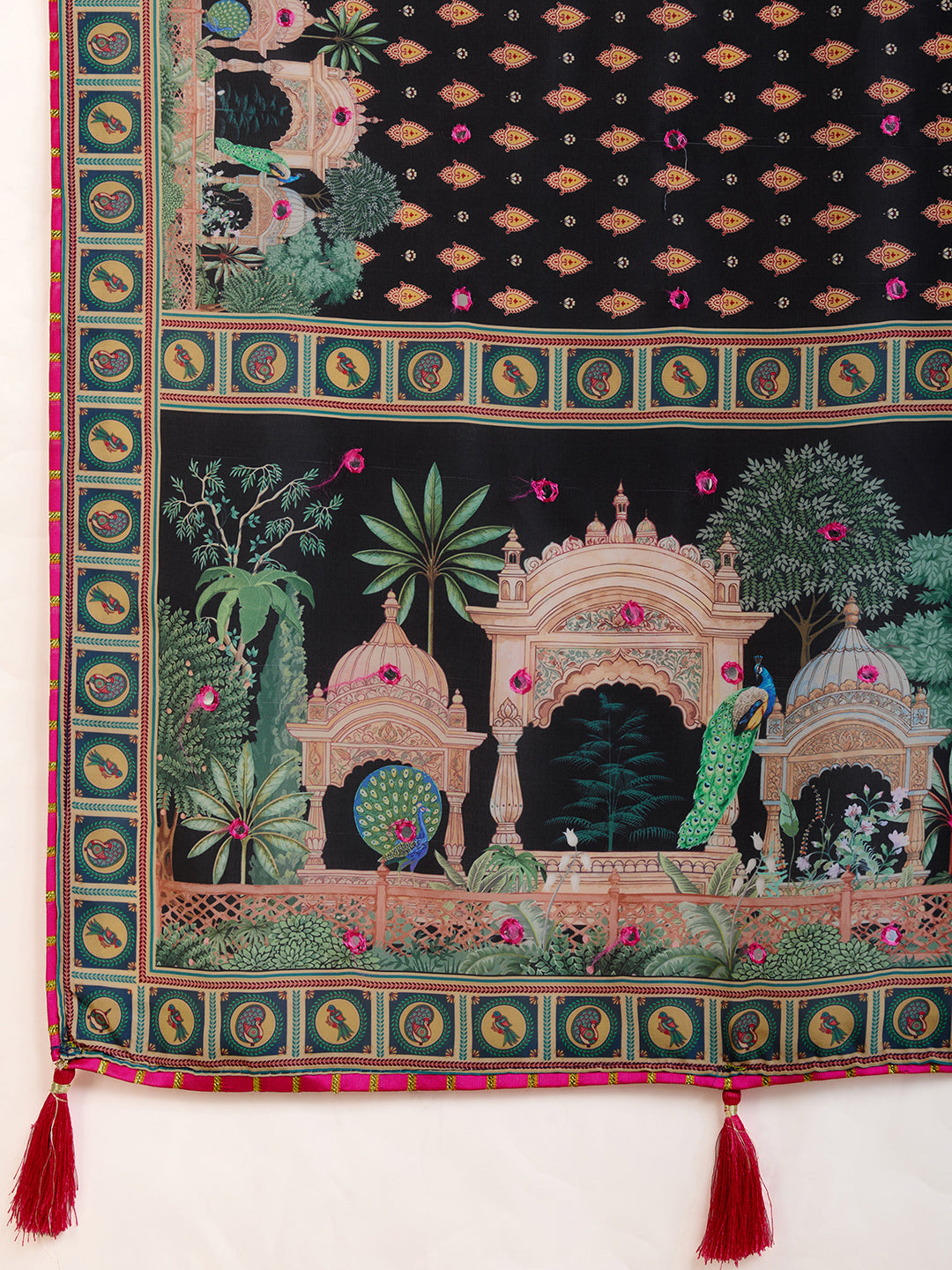 Black Pure Jacquard with Sona Chandi Zari – A Luxe Weave for Wedding & Festive Couture