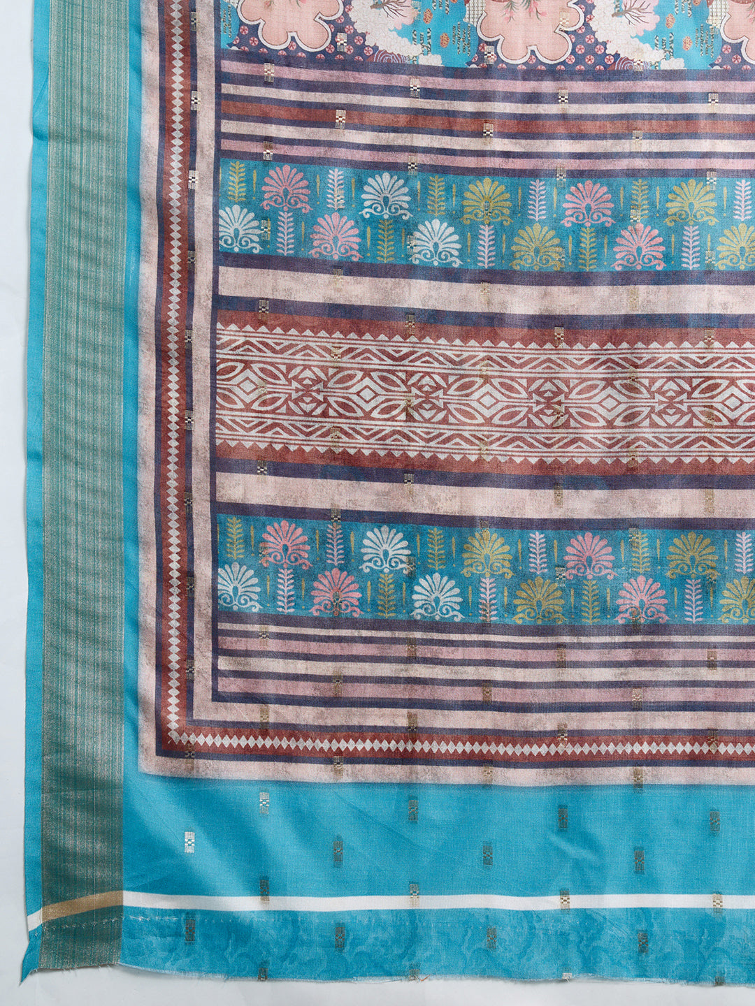 Soft, Breathable & Celebration-Ready: Semi Cotton Sky Blue Sarees with Butti & Jacquard Elegance
